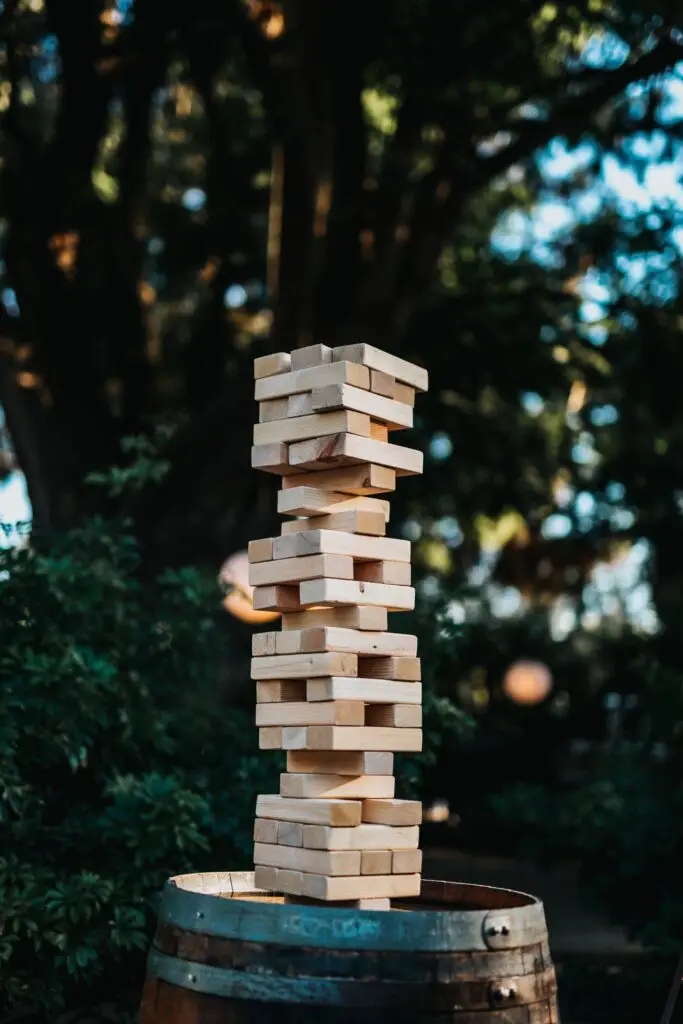 wooden jenga