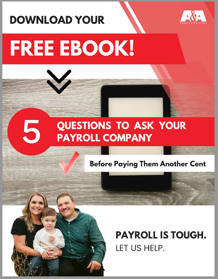 Free ebook graphic - 5 questions to ask your payroll company